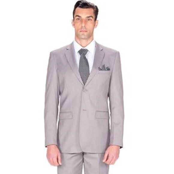 Light Grey Slim Notch Suit - Picture 1 of 2